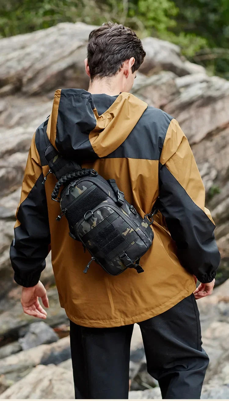 Outdoor Camping Chest Bag Tactical Backpack for Men Sports Hiking Climbing Cycling Fishing MOLLE Shoulder Bag