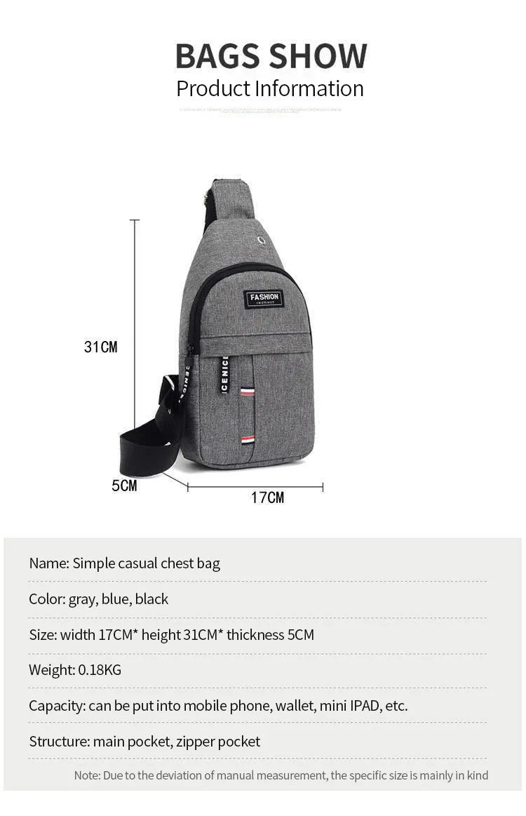 Men's Waterproof Large Capacity Fanny Pack, Adjustable Strap For Outdoor Activities