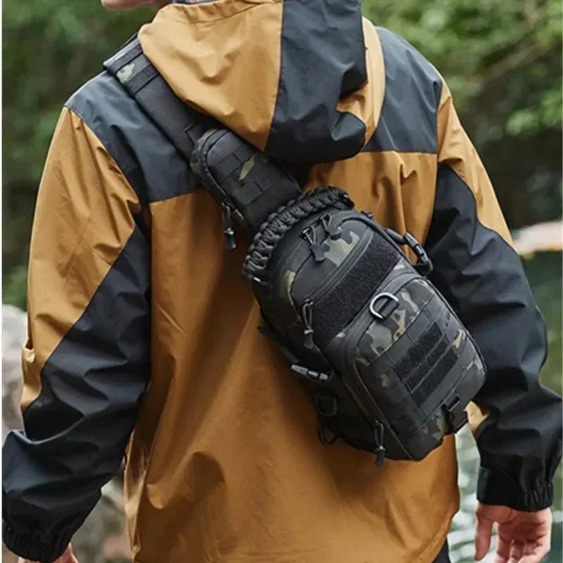 Outdoor Camping Chest Bag Tactical Backpack for Men Sports Hiking Climbing Cycling Fishing MOLLE Shoulder Bag