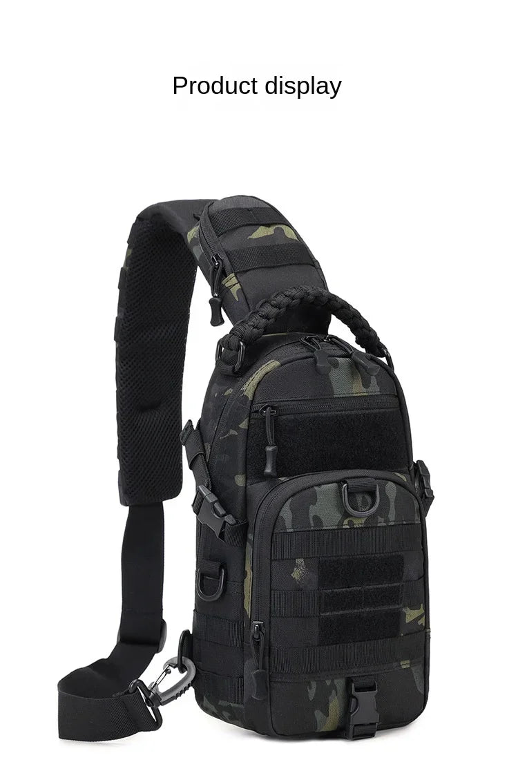 Outdoor Camping Chest Bag Tactical Backpack for Men Sports Hiking Climbing Cycling Fishing MOLLE Shoulder Bag