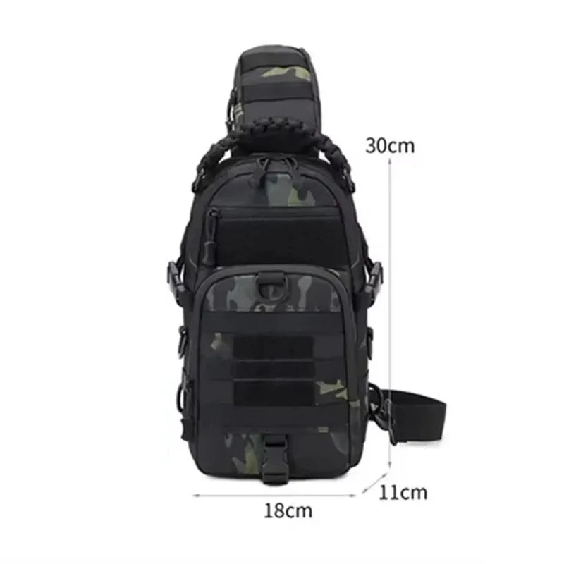 Outdoor Camping Chest Bag Tactical Backpack for Men Sports Hiking Climbing Cycling Fishing MOLLE Shoulder Bag