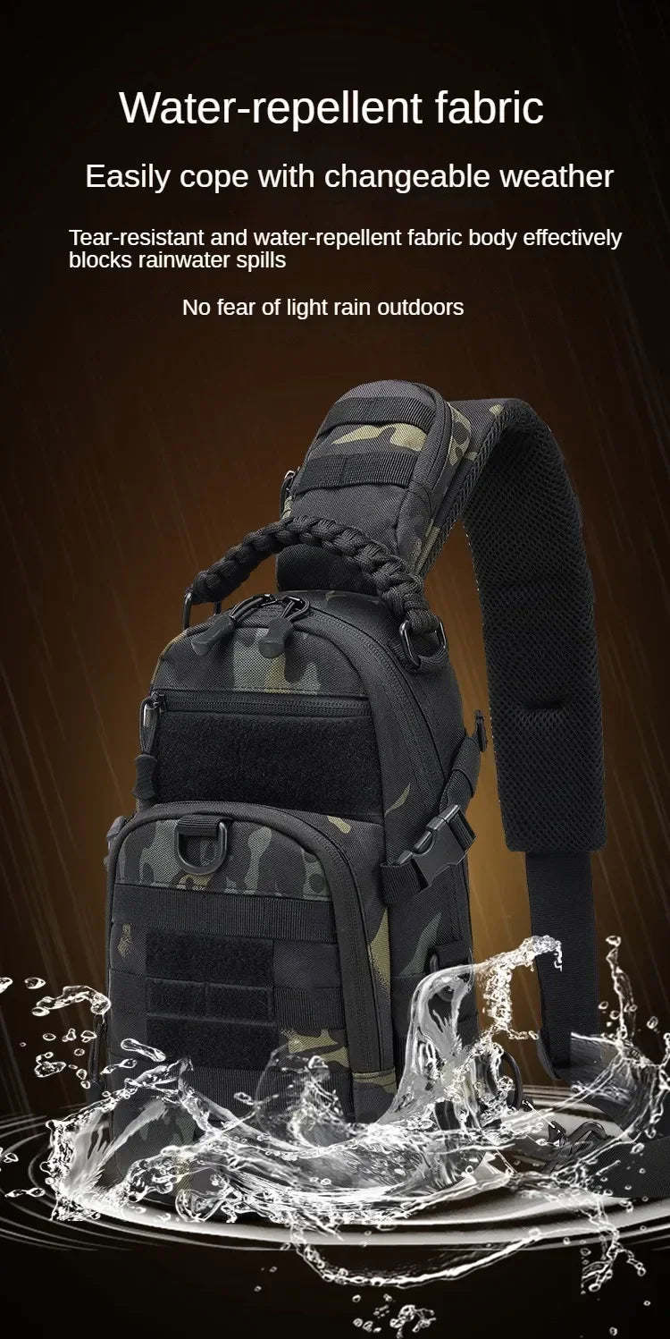 Outdoor Camping Chest Bag Tactical Backpack for Men Sports Hiking Climbing Cycling Fishing MOLLE Shoulder Bag