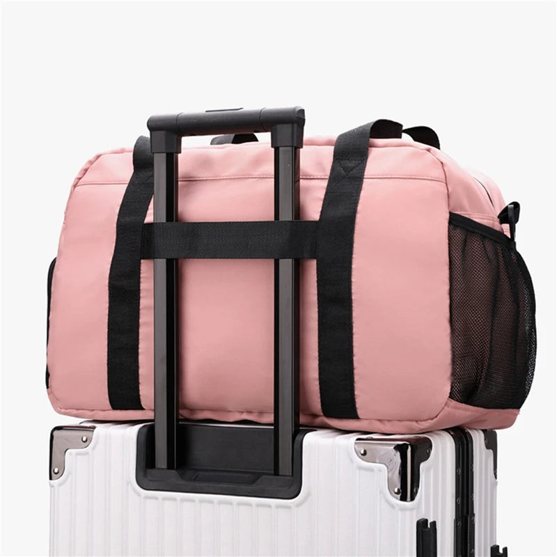 Women's Travel Handbag Stylish Pink Duffel Bag