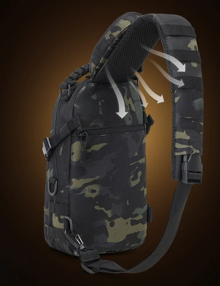 Outdoor Camping Chest Bag Tactical Backpack for Men Sports Hiking Climbing Cycling Fishing MOLLE Shoulder Bag