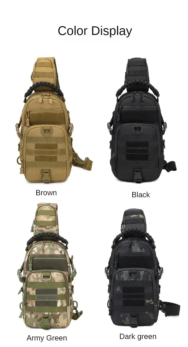 Outdoor Camping Chest Bag Tactical Backpack for Men Sports Hiking Climbing Cycling Fishing MOLLE Shoulder Bag
