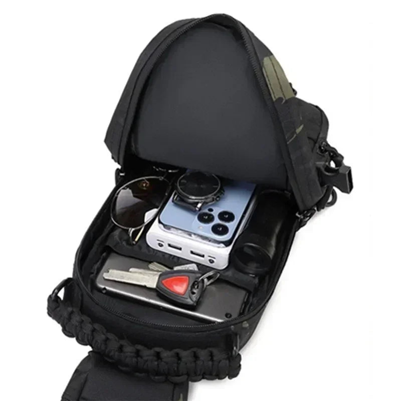 Outdoor Camping Chest Bag Tactical Backpack for Men Sports Hiking Climbing Cycling Fishing MOLLE Shoulder Bag