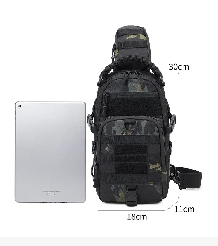 Outdoor Camping Chest Bag Tactical Backpack for Men Sports Hiking Climbing Cycling Fishing MOLLE Shoulder Bag