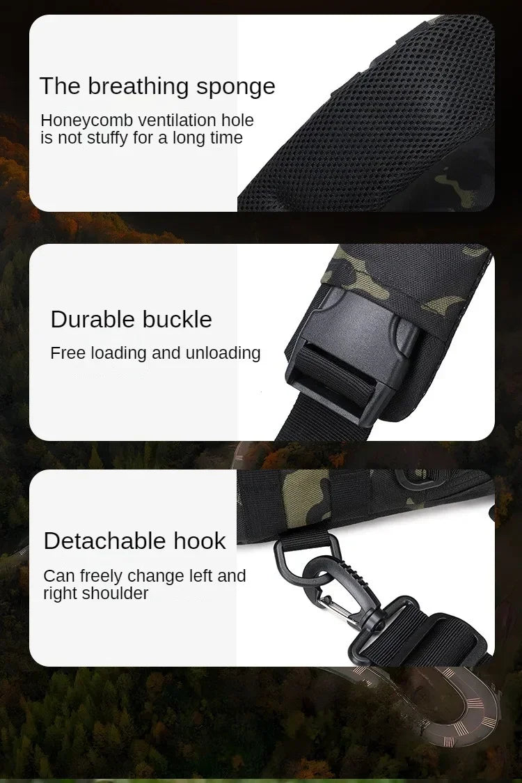 Outdoor Camping Chest Bag Tactical Backpack for Men Sports Hiking Climbing Cycling Fishing MOLLE Shoulder Bag