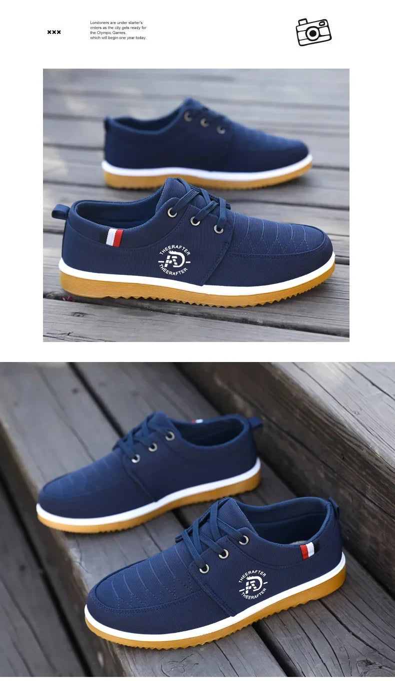 AliExpress casual walking shoes for men in navy blue with white and gum sole for everyday wear