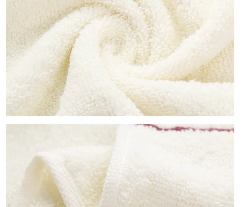 Close-up of soft and fluffy pure cotton bath towels from AliExpress showcasing texture and quality