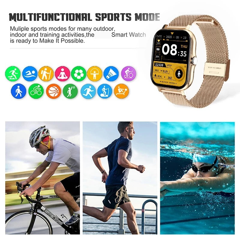 Y13 smart watch with heart rate monitor showcasing multifunctional sports modes and fitness tracking features