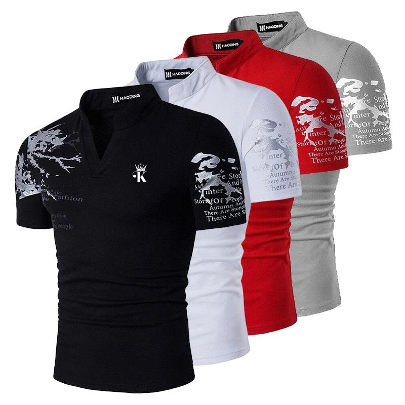 Men's Golf Shirt Polo Shirt Casual Holiday Short Sleeve Fashion Solid Color Patchwork Pocket Summer Regular Fit Golf Shirt