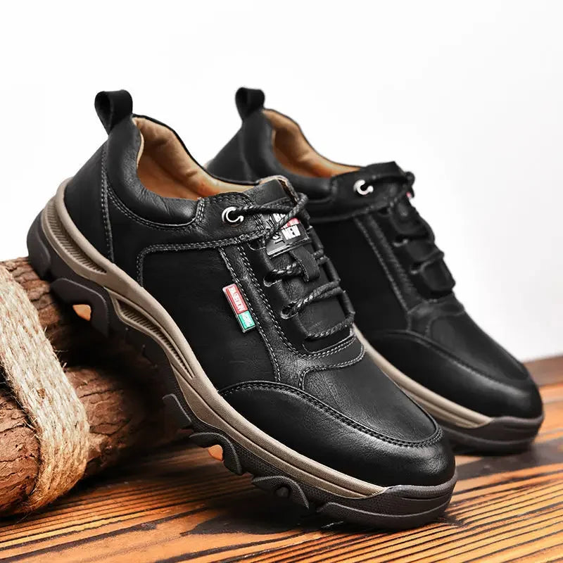 AliExpress men's casual outdoor sneakers in black with durable sole and comfortable padding